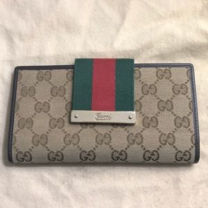 Authentic Gucci Monogram Canvas Wallet